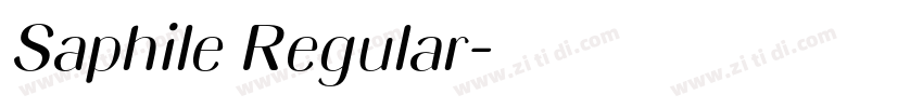 Saphile Regular字体转换